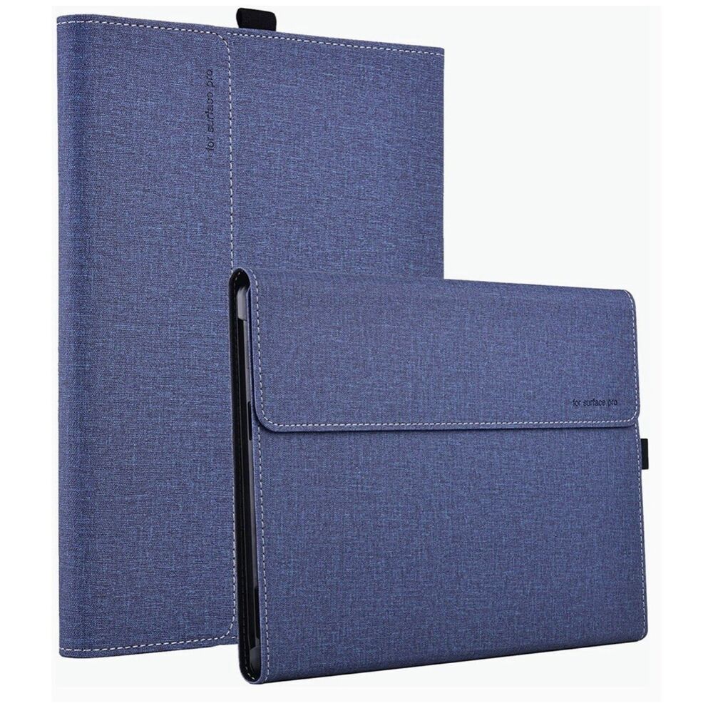 Omnpak Microsoft Surface Pro 11 10 9 Case Folding Folio Sleeve Blue